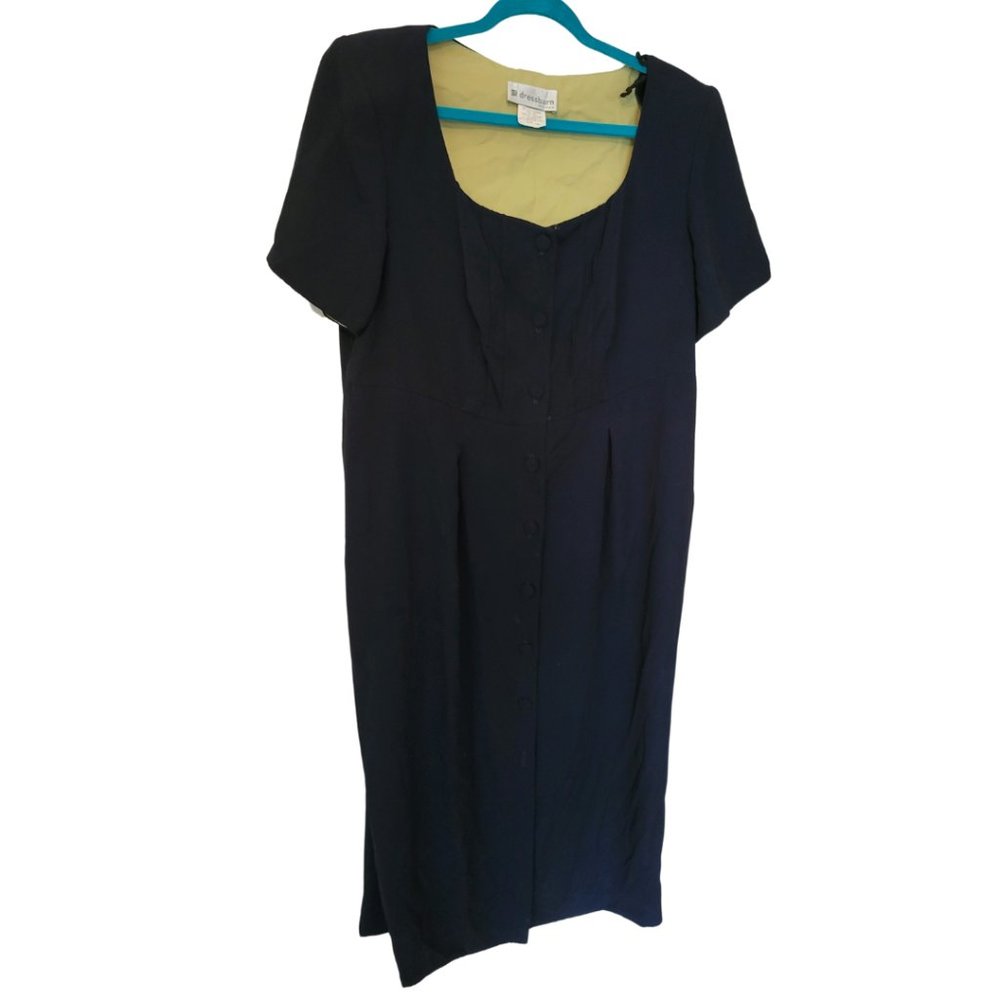 Navy Sheath Chiffon overlay with Lime lining size 16W